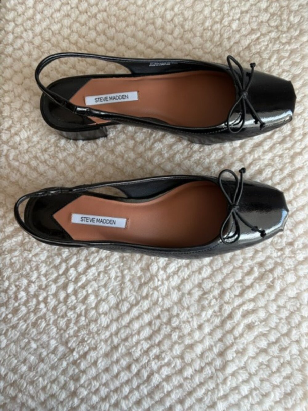 🖤 Steve Madden LOVED Black Crinkle Patent - Size 9 - Picture 2 of 8